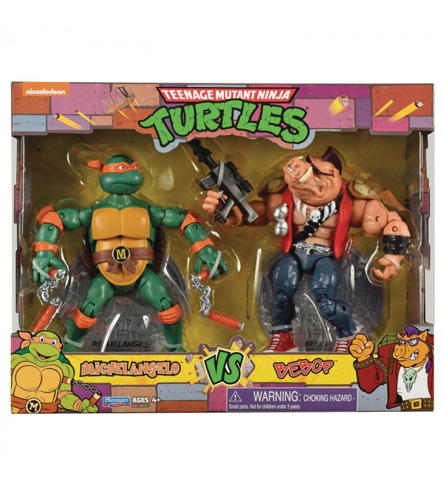berouw hebben Legende Bediende Teenage Mutant Ninja Turtles CLASSIC: Michelangelo VS Bebop Action Figure  2-pack - Visiontoys