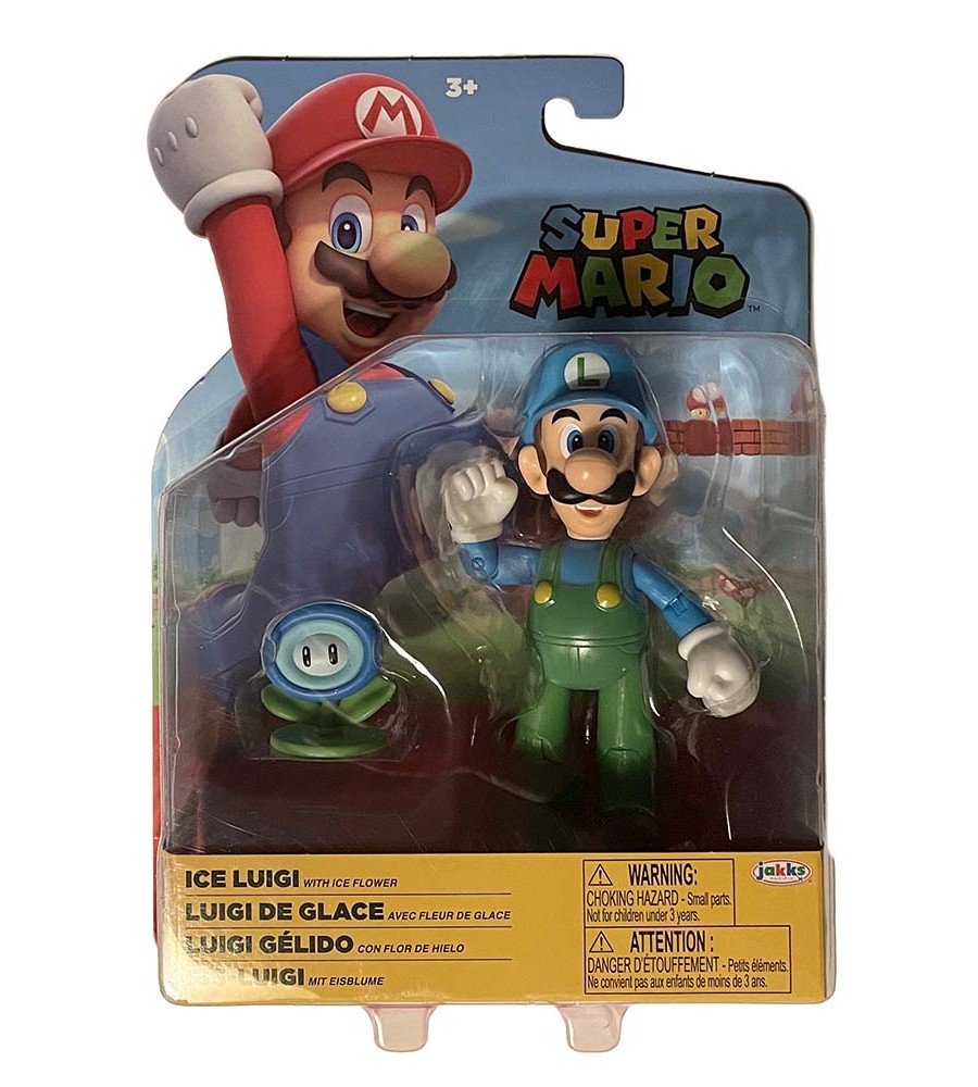 World of Nintendo Super Mario Ice Luigi Action Figure Visiontoys