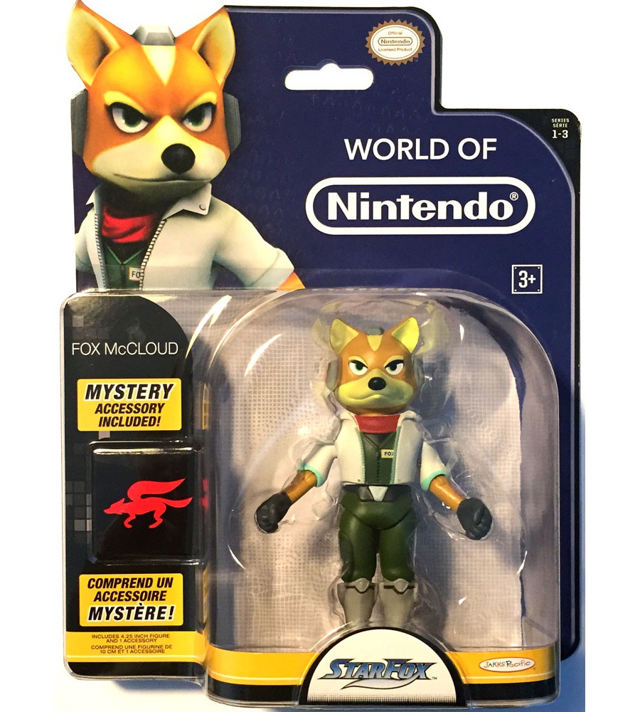 World of Nintendo Starfox Fox McCloud Action Figure Visiontoys